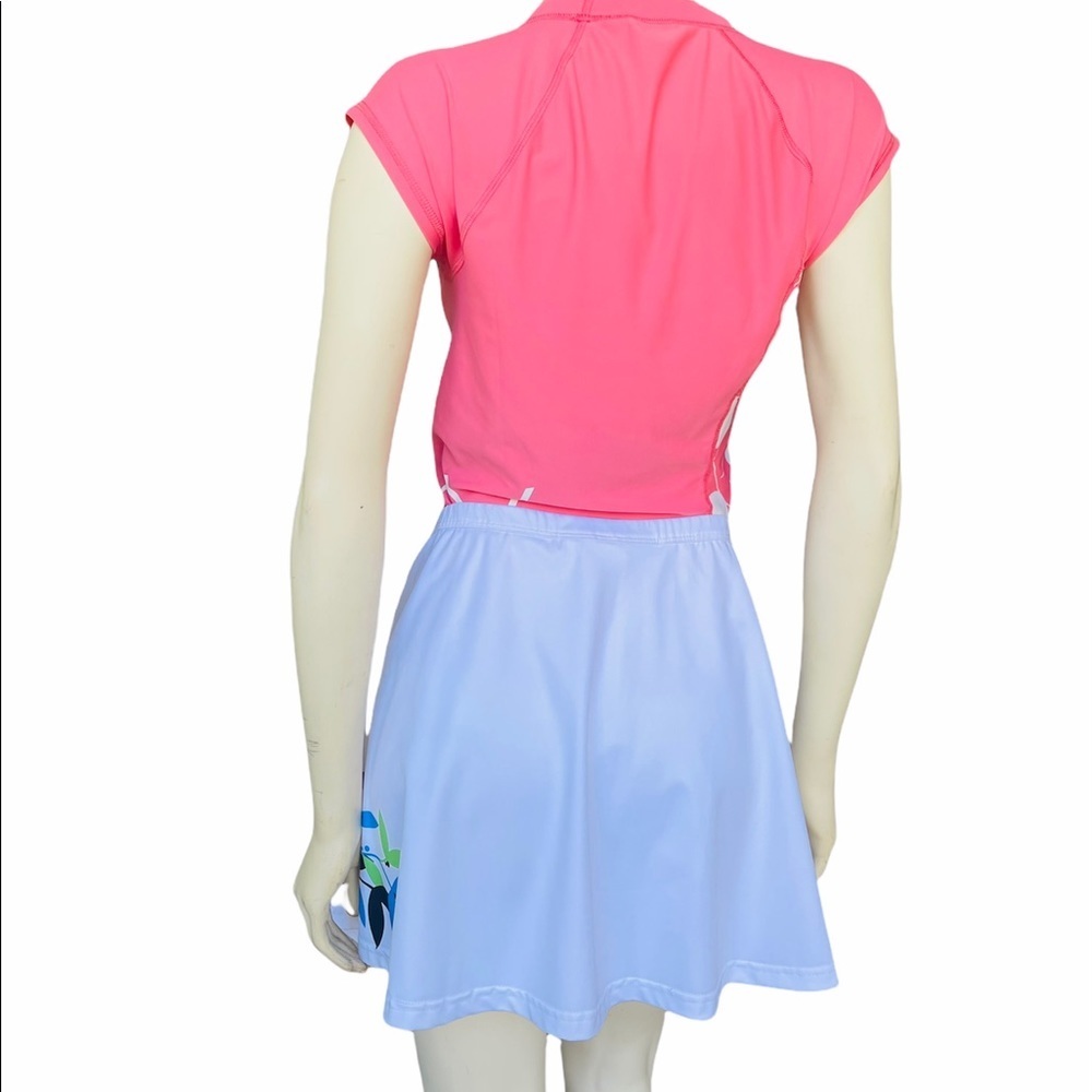 Blolle Sports Flowers White Skort Women’s Skort - Picture 5 of 6